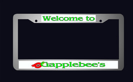 WELCOME TO GAPPLEBEE&#39;S  CHROME LICENSE PLATE FRAME - £10.27 GBP