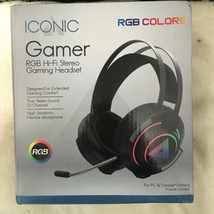 RGB Iconic “ Gamer” Hi-Fi Stereo Gaming Headset 21 Channel For PC&amp;Console.BNIB. - £35.93 GBP
