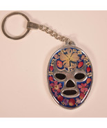 Large Day of the Dead Dried Flower Sugar Skull Key Chain - £20.33 GBP
