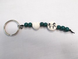 CERAMIC WHITE HEART SHAPE BEAD &amp; TENNESSEE WALKER HORSE w GREEN ACCENTS ... - $9.75 CAD