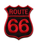 ROUTE 66 IRON ON PATCH 2.25" Punk Rocker Biker Rockabilly Embroidered Ap... - $3.95