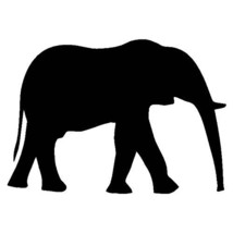 Elephant sticker VINYL DECAL Elephantidae Asian African Tusks Trunks  - $7.12