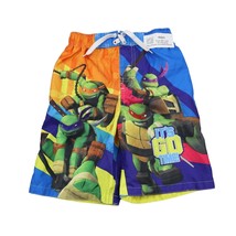 Nickelodeon Short Boys 5T Multicolor Mutant Ninja Drawstring Swim Trunks - £18.18 GBP