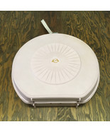 Vintage round plastic case empty hair dryer case storage movie photo prop  - $27.06 CAD