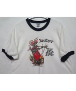 Rare Ed Big Daddy Roth Brother Rat Fink Bike Motorcycle Ringer T Shirt Sz L - $1,815.83 MXN