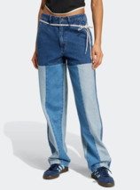[On Sale] adidas Kseniaschnaider Patchwork Straight Leg Jeans Women Pant... - $87.21