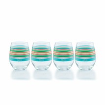 Fiesta 15oz Stemless Glassware (Set of 4) | Rainbow Radiance - £65.25 GBP