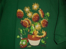 Tee Fury Van Gogh Xxlarge &quot;Sunflowers Vs Zombies&quot; Mash Up Shirt Green - $16.00