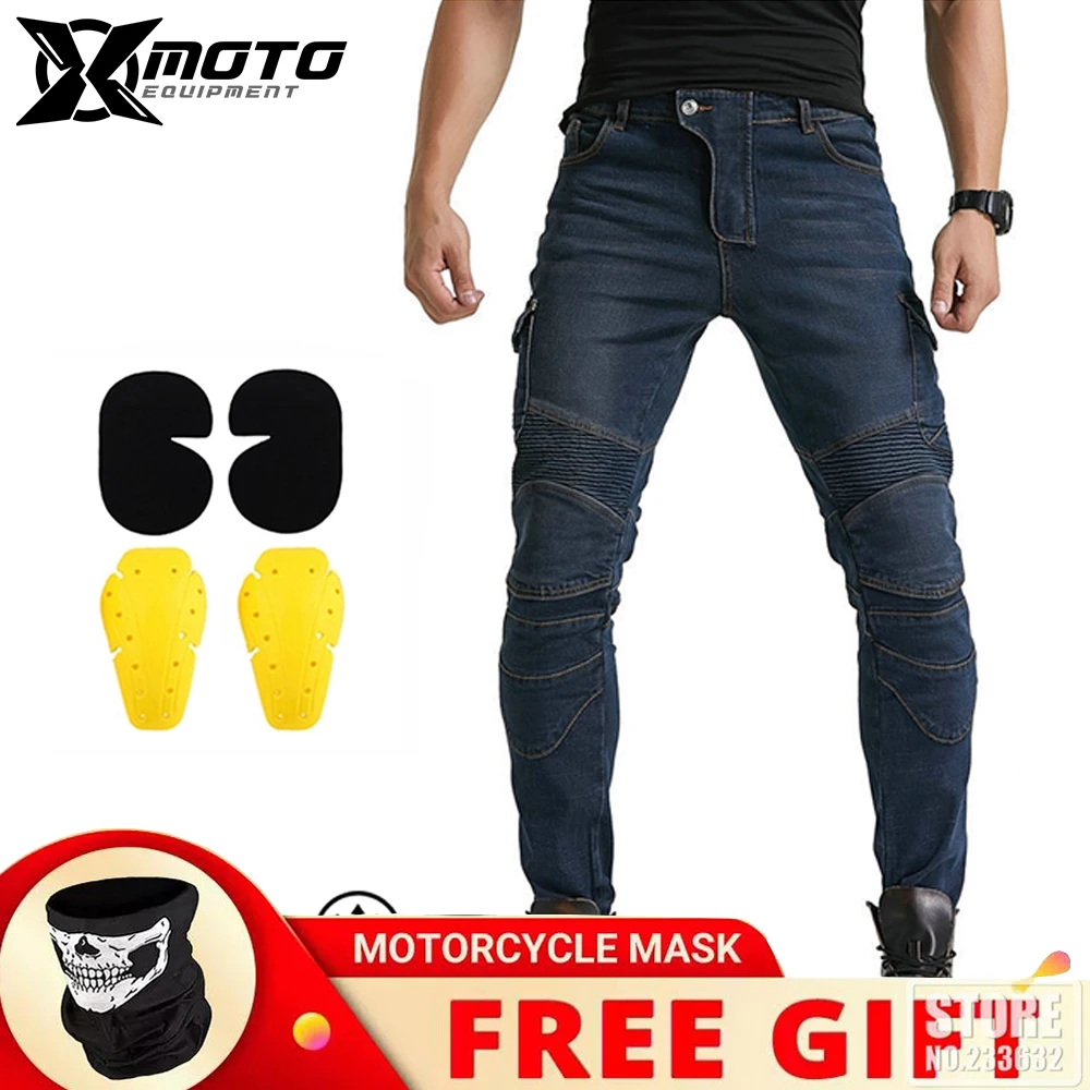 Motorbike Trousers Motocross Pants CE Protective Gear Stretch Jeans Motorcycle - £43.84 GBP+