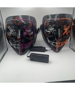 2 C LED Glowing Purge Mask for Halloween Cosplay and Festival Events2 Masks - $38.83 CAD