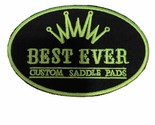 Black Green Best Ever Saddle Pads Rodeo Embroidered Self Stick On Sponso... - $13.20
