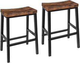 Hoobro Bar Stools, Set Of 2 Bar Chairs, 23.6 Inch Saddle Stools, Kitchen Counter - $77.99