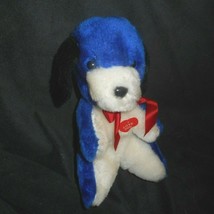 8&quot; VINTAGE SUPERIOR TOY &amp; NOVELTY BLUE PUPPY DOG LOVE YOU STUFFED ANIMAL... - £18.55 GBP