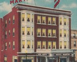 Vintage 1949 Linen Postcard Hotel Marin Rochester Minn - Opposite Mayo C... - $11.83