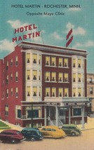 Vintage 1949 Linen Postcard Hotel Marin Rochester Minn - Opposite Mayo C... - £9.30 GBP