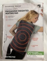 Calming Heat Massaging Weighted Heating Pad by Sharper Image 27 Relaxing... - £58.31 GBP