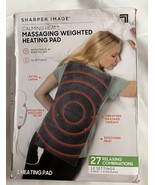 Calming Heat Massaging Weighted Heating Pad by Sharper Image 27 Relaxing Combos - $72.95