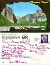 California Yosemite National Park Panorama Wawona Tunnel Posted 1961 Postcard - £7.56 GBP