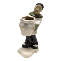 Ceramic VTG Planter Asian Oriental Boy w Urn Pot Chinese Japan Japanese ... - $18.99