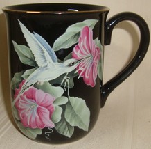 Otagiri Japan Creative Collection Hummingbird &amp; Flower Gold Trim Mug Cup, Used  - £15.02 GBP