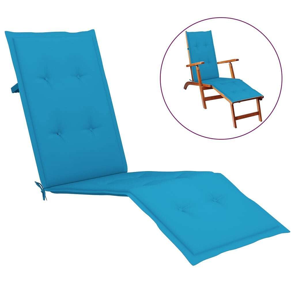 vidaXL Deck Chair Cushion Blue Oxford fabric (100% polyester) Large - $76.14