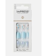 imPRESS Press-On Manicure Spring Collection Short Square Fake Nails  Blu... - $10.87