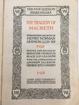 The New Hudson Shakespear The Tragedy Of Macbeth 1908 - £7.82 GBP