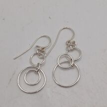 Sterling Silver Interlocking Hoop Earrings - €42,93 EUR