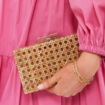 Women&#39;s Rattan Acrylic Box Bag Crochet Evening Clutch - Wedding Party Handbags - £30.39 GBP