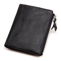 L men s wallet rfid anti magnetic anti theft brush zipper buckle top layer cowhide coin thumb200
