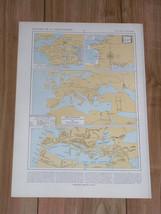 1925 Vintage Historical Map Of Ancient World / Ptolemy MEDICI-LAURENTIAN Atlas - £13.51 GBP