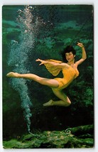 Postcard Weeki Wachee Mermaid In Swimsuit Costume Water Show Florida Retro - £9.04 GBP