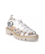 Sonoma Women&#39;s Naava Fisherman Sandals Silver w/ Buckle Boho New Shoe Si... - $37.90 CAD