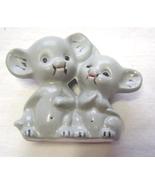  Miniature Ceramic Grey Mice Handpainted - £7.98 GBP