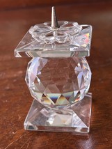 Swarovski crystal glass ball candleholder 2 3/4&quot; tall No Box Collectible... - $19.75