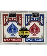 DOUBLE PACK (set of 2) of BICYCLE Standard PLAYING CARDS / New SEALED 20... - $9.73