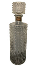 Diamond Point Antique Liquor, Whiskey Decanter Bottle W/ Cork Lid Federal Law - £52.95 GBP