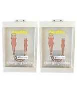 Set of 2 Heyday 6&quot;  Braided Charging Cable for ipad for iphone - Cedar Wood - $13.52 CAD