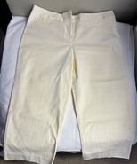 George Pants Women&#39;s 10 Cream Stretch Capris Cropped Summer - $13.46 CAD