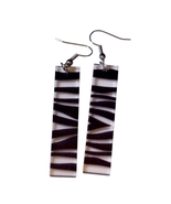 Zebra Bar Acrylic Earrings - $12.00