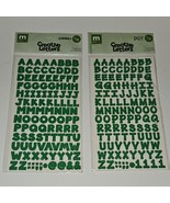 NEW 2 Pk Green Letter Number Symbol Stickers Lot Making Memories Chunky ... - £7.74 GBP