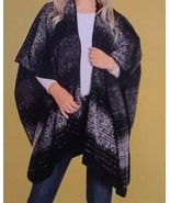 Woolrich ~ Cozy Blanket Wrap ~ Doris Multicolor Stripe ~ Sweater/Wrap ~ ... - $70.16 CAD