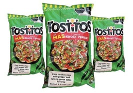 Sabritas Tostitos Salsa Verde BIG 175g Pack of 3 papas snack Mexican chips - $400.06 MXN