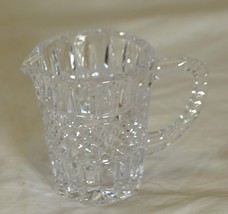 Cut Crystal Individual Creamer Diamond Pattern Vertical Lines 3 oz. - £17.05 GBP