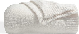 Bearberry Super Soft Fluffy Throw Blanket Lightweight Cozy Warm, Cream, 50”X60” - £27.03 GBP