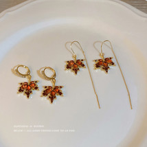 Alloy Earrings crystal earrings maple leaf earrings 2pcs per set Jewelry - £3.10 GBP