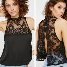 Free People lace open back top blouse - £19.52 GBP