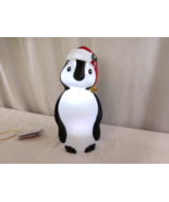 Holiday Time 11&quot; Light Up Tabletop Penguin Blow Mold, New w/Tags - $19.80