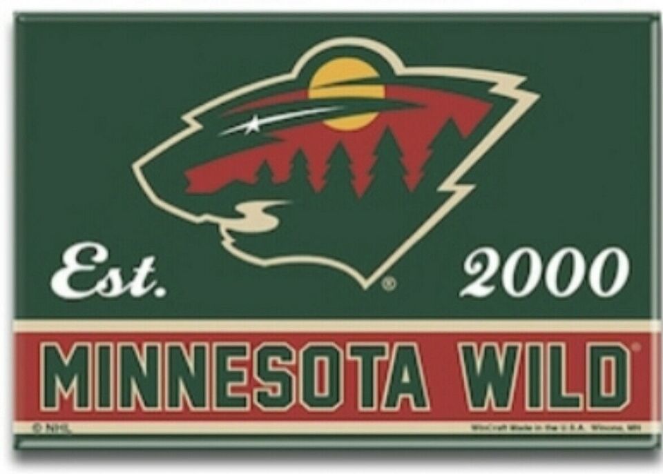 2 Pack MINNESOTA WILD Team Sport Magnets 2.5" X 3.5
