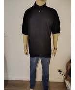 Men&#39;s Short Sleeve Polo Shirt Size: 46&quot; Chest  Black - $8.18 CAD